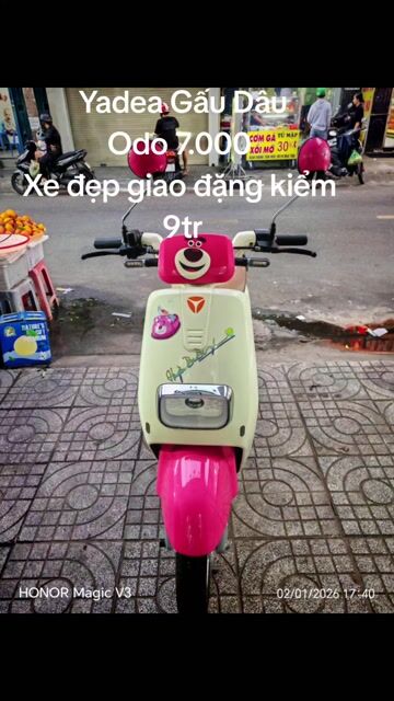 Xe máy điện Yadea Gấu Dâu Trắng hồng. Mua bán Xe máy tại Quận Tân Phú Tp Hồ Chí Minh được đăng bởi Ivy Trần hình 1