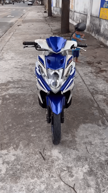 Yamaha Nouvo 5 Xanh trắng Tự động. Mua bán Xe máy tại Thị xã Bến Cát Bình Dương được đăng bởi xe máy trả góp tín nghĩa  hình 1