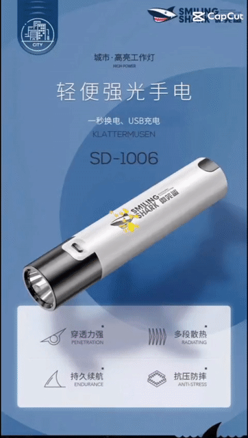 Đèn pin LED Smiling Shark SD1006. Mua bán Đèn tại Quận 8 Tp Hồ Chí Minh được đăng bởi SHOP HOÀNG DUNG 3 hình 1