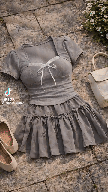 Set đầm Nữ Vải thun Xám Trẻ trung. Mua bán Quần áo tại Huyện Thoại Sơn An Giang được đăng bởi Quỳnh Như hình 1