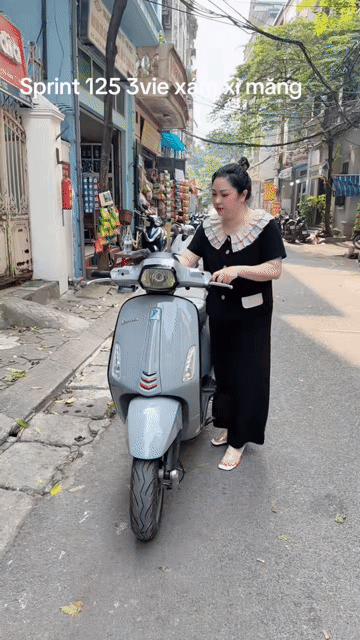 Piaggio Vespa Sprint 125 2016 Xanh. Mua bán Xe máy tại Quận Cầu Giấy Hà Nội được đăng bởi nguyễn bích thuỷ hình 1