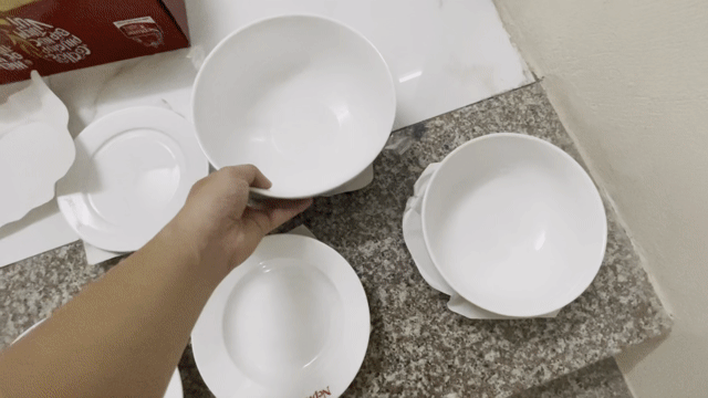 Bộ bát đĩa Gốm sứ Trắng 15 món. Mua bán Dụng cụ nhà bếp tại Quận Hoàng Mai Hà Nội được đăng bởi Dương Tuấn Anh hình 1