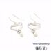 Silver Heart and Pearl Drop Earrings 360 video