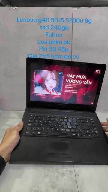Lenovo G40-50 i5 5200u 8GB/256GB Đen. Mua bán Laptop tại Quận 6 Tp Hồ Chí Minh được đăng bởi Máy Tính Bảo Ngọc hình 1