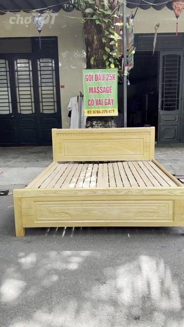 Giường Gỗ Sồi 1m6x2m 80% mới. Mua bán Giường, chăn ga gối nệm tại Quận Thanh Khê Đà Nẵng được đăng bởi Thúy Hằng hình 1