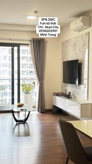 Cho thuê Căn hộ Chung cư Akari City Quận Bình Tân Tp Hồ Chí Minh diện tích 101 m² giá 17 triệu/tháng