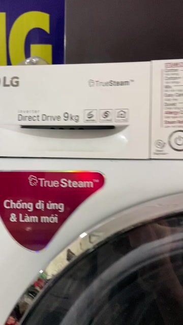 Máy giặt LG 9kg cửa ngang inverter Trắng. Mua bán Máy giặt tại Thành phố Dĩ An Bình Dương được đăng bởi MẠNH PHÁT  hình 1