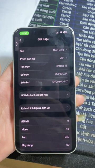Apple iPhone 13 128GB Trắng 98%. Mua bán Điện thoại tại Huyện M'Đrắk Đắk Lắk được đăng bởi Mã đình Chí hình 1