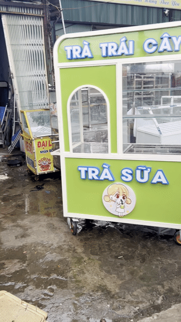 Xe trà sữa Kim loại Kính 60x1.2m. Mua bán Đồ chuyên dụng, Giống nuôi trồng tại Quận Tân Bình Tp Hồ Chí Minh được đăng bởi Thảo Vy hình 1