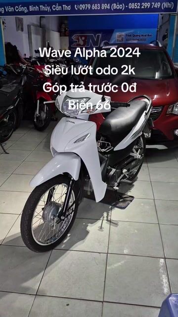 Wave Alpha 2024 BS66 Siêu lướt odo 2k góp đưa 0đ. Mua bán Xe máy tại Quận Bình Thuỷ Cần Thơ được đăng bởi Xe Máy Bảo Nhi hình 1
