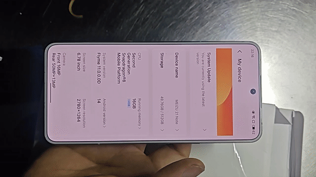 Meizu 21 Note 16/512GB 8gen2 . Mua bán Điện thoại tại Huyện Hóc Môn Tp Hồ Chí Minh được đăng bởi zchợtootz hình 1