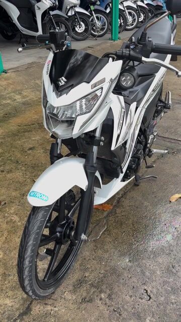 Suzuki Raider Satria Trắng Côn tay. Mua bán Xe máy tại Thị xã Bến Cát Bình Dương được đăng bởi xe máy trả góp tín nghĩa  hình 1