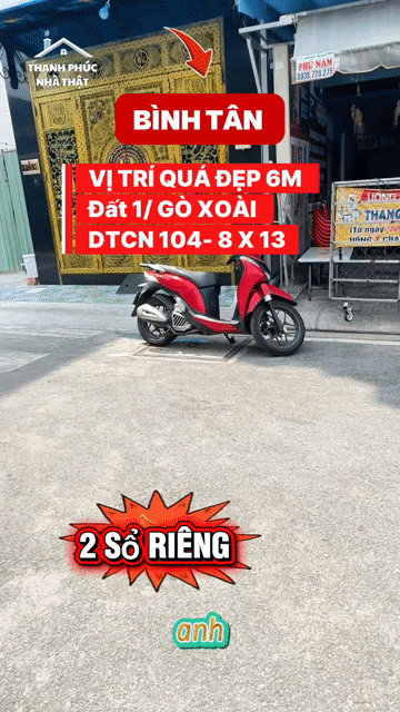 Mua bán Đất Quận Bình Tân Tp Hồ Chí Minh diện tích 104 m² giá 12 tỷ