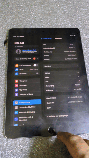 Apple iPad Pro 9.7 128GB Wifi Xám. Mua bán Máy tính bảng tại Quận Tân Phú Tp Hồ Chí Minh được đăng bởi minh huy hình 1