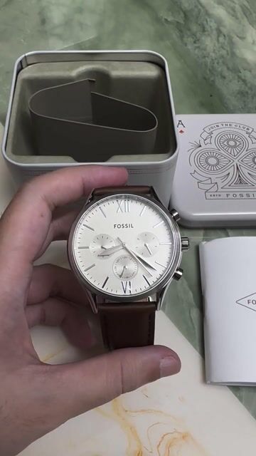 Đồng hồ nam Fossil dây da - Full box new 100%