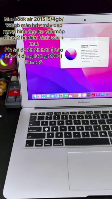 Apple Macbook Air i5 4GB/128GB 2015 Bạc. Mua bán Laptop tại Quận 6 Tp Hồ Chí Minh được đăng bởi Máy Tính Bảo Ngọc hình 1