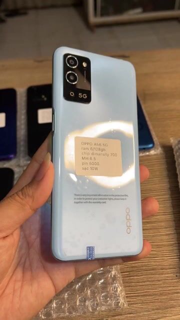 OPPO A56 5G 128GB Xanh giá 1tr750k tặng phụ kiện. Mua bán Điện thoại tại Thành phố Thủ Dầu Một Bình Dương được đăng bởi lý phước mobile hình 1