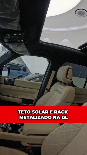 Teto solar e rack metalizado na GL