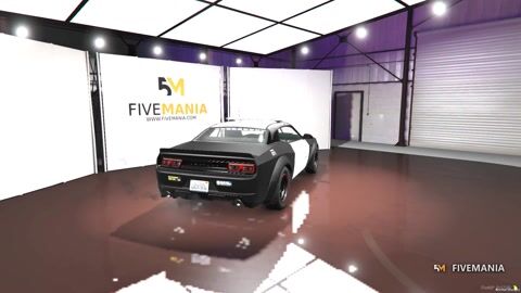 FIVEM Dodge Challenger SRT Hellcat | Lore Friendly Police Muscle Car | Working Emergency Lights | Custom Livery | Add-On | Optimized | Fivem Ready | High Quality, video preview