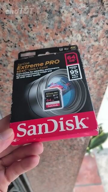 Thẻ nhớ SanDisk Extreme PRO SDXC 64GB. Mua bán Phụ kiện (Màn hình, Chuột...) tại Quận Tân Bình Tp Hồ Chí Minh được đăng bởi SPT Shop hình 1