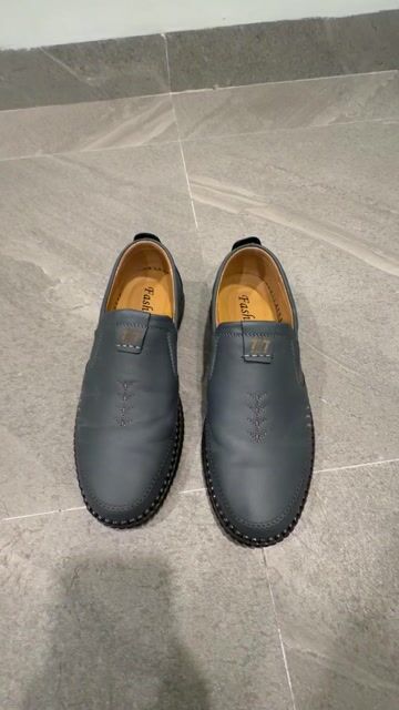 Giày da nam mềm không dây màu ghi size 42. Mua bán Giày dép tại Quận Long Biên Hà Nội được đăng bởi Đức Nguyễn hình 1