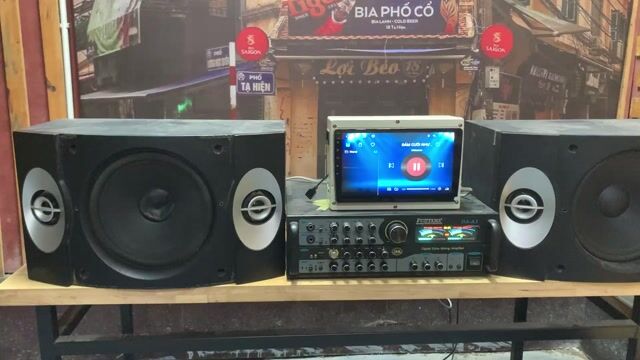 Bộ loa và amply bass 25 8 sò Đen. Mua bán Tivi, Âm thanh tại Huyện Hoài Đức Hà Nội được đăng bởi Đồ Cũ Minh Dương hình 1