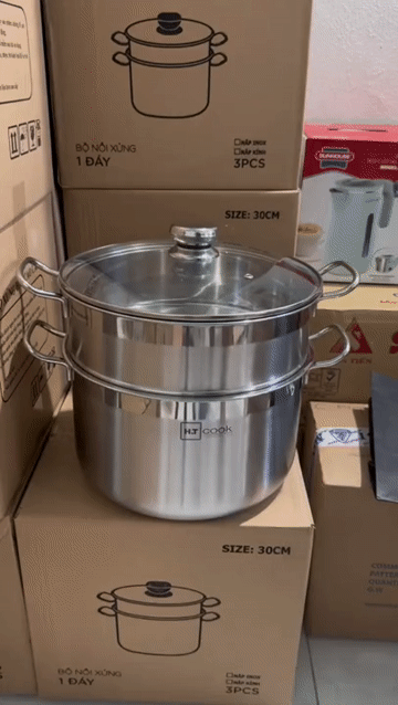 BỘ NỒI INOX 2 TẦNG KÈM XỬNG HẤP HT COOK 28CM CTB31. Mua bán Dụng cụ nhà bếp tại Thành phố Huế Thừa Thiên Huế được đăng bởi taphoaxinh hình 1