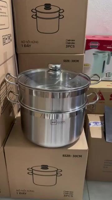 BỘ NỒI INOX 2 TẦNG KÈM XỬNG HẤP HT COOK 28CM CTB31. Mua bán Dụng cụ nhà bếp tại Thành phố Huế Thừa Thiên Huế được đăng bởi taphoaxinh hình 1