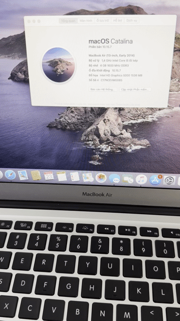 Apple Macbook Air 2014 i5 4GB/128GB. Mua bán Laptop tại Quận Đống Đa Hà Nội được đăng bởi CỬA HÀNG T STORE ĐIỆN THOẠI LAPTOP HÀ NỘI hình 1