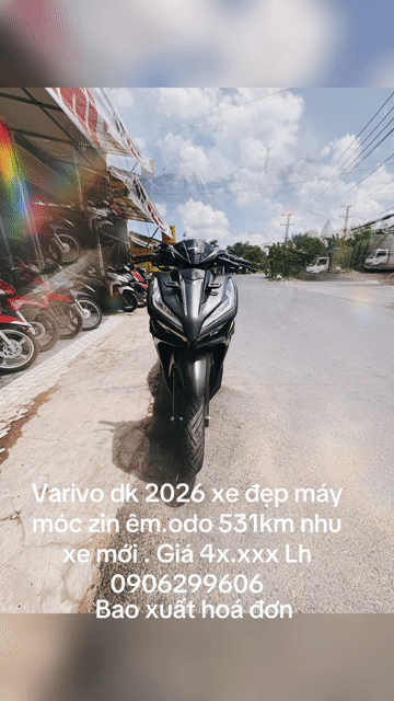 Honda Vario 2026 Đen 531km. Mua bán Xe máy tại Huyện Phong Điền Cần Thơ được đăng bởi CHXM yến nhi hình 1