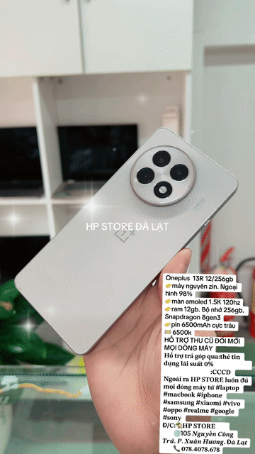 OnePlus 13R 256GB snapdragon 8gen3. Mua bán Điện thoại tại Thành phố Đà Lạt Lâm Đồng được đăng bởi HPSTORE ĐÀ LẠT hình 1