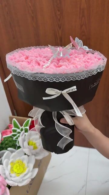 Bó hoa vải nhung Hồng 150 bông. Mua bán Cây cảnh, đồ trang trí tại Quận Hai Bà Trưng Hà Nội được đăng bởi Nguyễn Thị Hiền hình 1