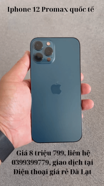 iPhone 12 Pro Max 128GB Xanh Quốc tế. Mua bán Điện thoại tại Thành phố Đà Lạt Lâm Đồng được đăng bởi Điện thoại giá rẻ Đà Lạt hình 1