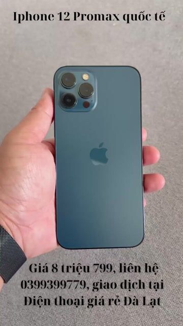iPhone 12 Pro Max 128GB Xanh Quốc tế. Mua bán Điện thoại tại Thành phố Đà Lạt Lâm Đồng được đăng bởi Điện thoại giá rẻ Đà Lạt hình 1