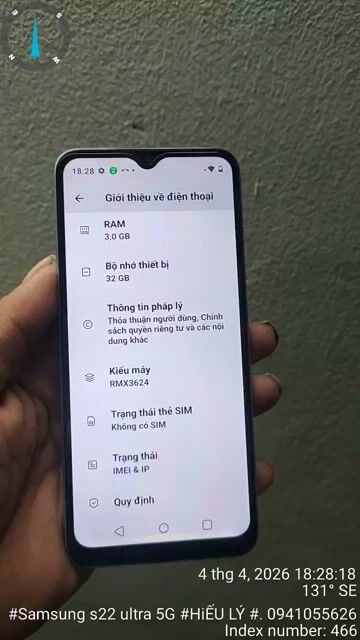 Realme C33 32GB Xanh Đã sử dụng. Mua bán Điện thoại tại Quận 12 Tp Hồ Chí Minh được đăng bởi Lý Thanh hieu hình 1