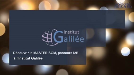 Découvrir Le Master SGM I2B À L'institut Galilée