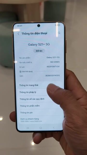 Samsung S21 Plus 5G 8GB/256GB Hàn Quốc Like New. Mua bán Điện thoại tại Thành phố Thủ Đức Tp Hồ Chí Minh được đăng bởi Tịnh Lưu Ly hình 1