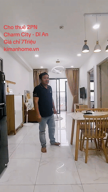 Cho thuê Căn hộ Chung cư Charm City Thành phố Dĩ An Bình Dương diện tích 55 m² giá 7,5 triệu/tháng