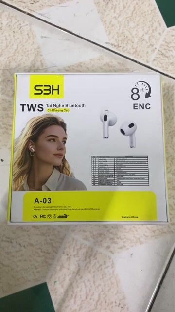 Tai nghe Bluetooth S3H A-03 Trắng Không dây ENC. Mua bán Tivi, Âm thanh tại Quận Hải Châu Đà Nẵng được đăng bởi Linh  hình 1