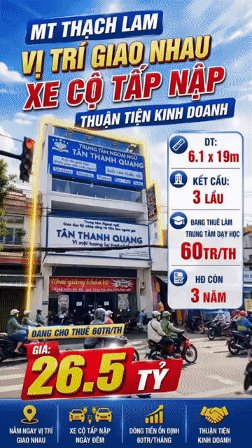 Mua bán Văn phòng, Mặt bằng kinh doanh Quận Tân Phú Tp Hồ Chí Minh diện tích 115 m² giá 26,5 tỷ