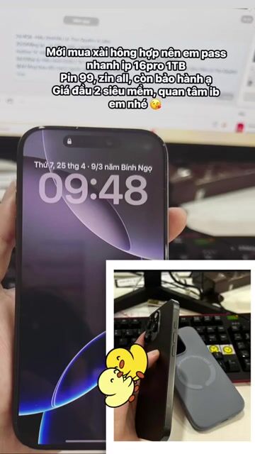 iPhone 16 Pro 1TB Đen. Mua bán Điện thoại tại Quận 12 Tp Hồ Chí Minh được đăng bởi Phương Hy hình 1