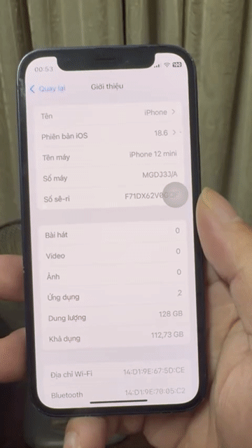 Apple iPhone 12 mini 128GB Đen. Mua bán Điện thoại tại Quận Ba Đình Hà Nội được đăng bởi Mr Cung hình 1