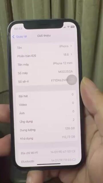 Apple iPhone 12 mini 128GB Đen. Mua bán Điện thoại tại Quận Ba Đình Hà Nội được đăng bởi Mr Cung hình 1