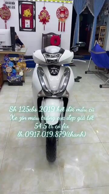 Honda SH 125 CBS 2019 Trắng. Mua bán Xe máy tại Thành phố Vũng Tàu Bà Rịa - Vũng Tàu được đăng bởi XE MÁY BẢO THANH  TPVŨNG TÀU hình 1