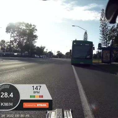 clontarf bus close pass Shared on UpRide: Abused for being in the primary position