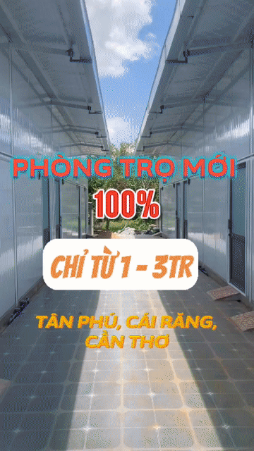 Cho thuê Phòng trọ Quận Cái Răng Cần Thơ diện tích 30 m² giá 1,3 triệu/tháng