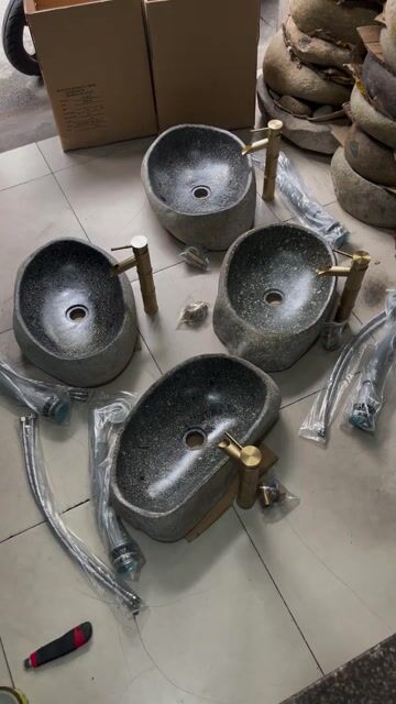 lavabo đá cuội tự nhiên. Mua bán Nội thất, đồ gia dụng khác tại Quận Gò Vấp Tp Hồ Chí Minh được đăng bởi Dương Gia home center hình 1