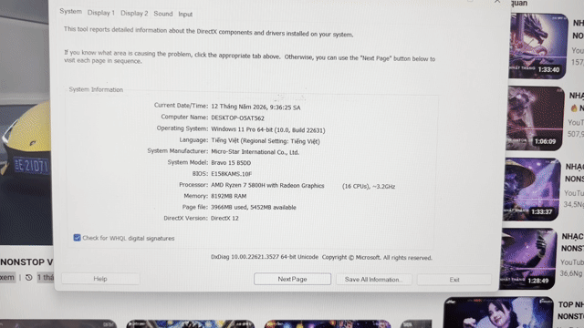 MSI Bravo 15 B5DD AMD Ryzen 7 5800H 8GB/512GB. Mua bán Laptop tại Thành phố Thủ Đức Tp Hồ Chí Minh được đăng bởi Cầm đồ gia minh lãi suất 2 phần trăm hình 1