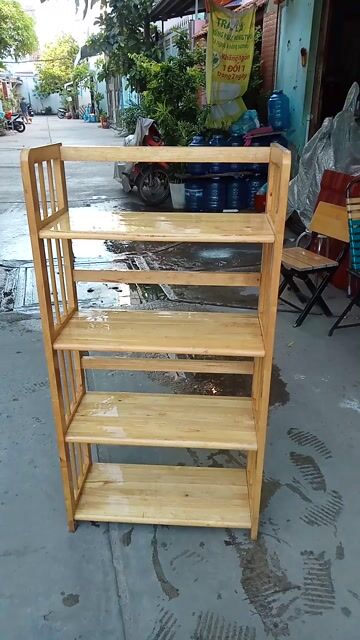 Kệ sách Gỗ Vàng gỗ 4 tầng 1m22. Mua bán Tủ, kệ gia đình tại Quận Bình Tân Tp Hồ Chí Minh được đăng bởi Minh Hiền  hình 1