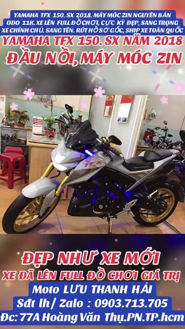 YAMAHA TFX 150,SX 2018,ODO 11K.FULL ĐỒ CHƠI.MAYZIN. Mua bán Xe máy tại Quận Phú Nhuận Tp Hồ Chí Minh được đăng bởi MOTO LUU THANH HAI  77A hình 1